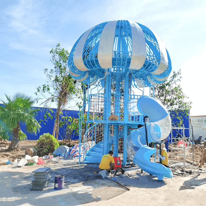 水母造型组合滑梯